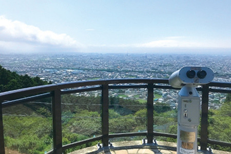展望台から富士市街をながめた